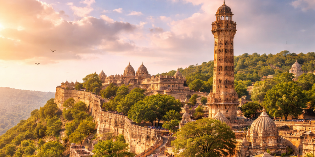 It is chittorgarh AI city image.